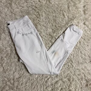 Women’s XS White Fair Play Full Seat Horseback Riding Breeches